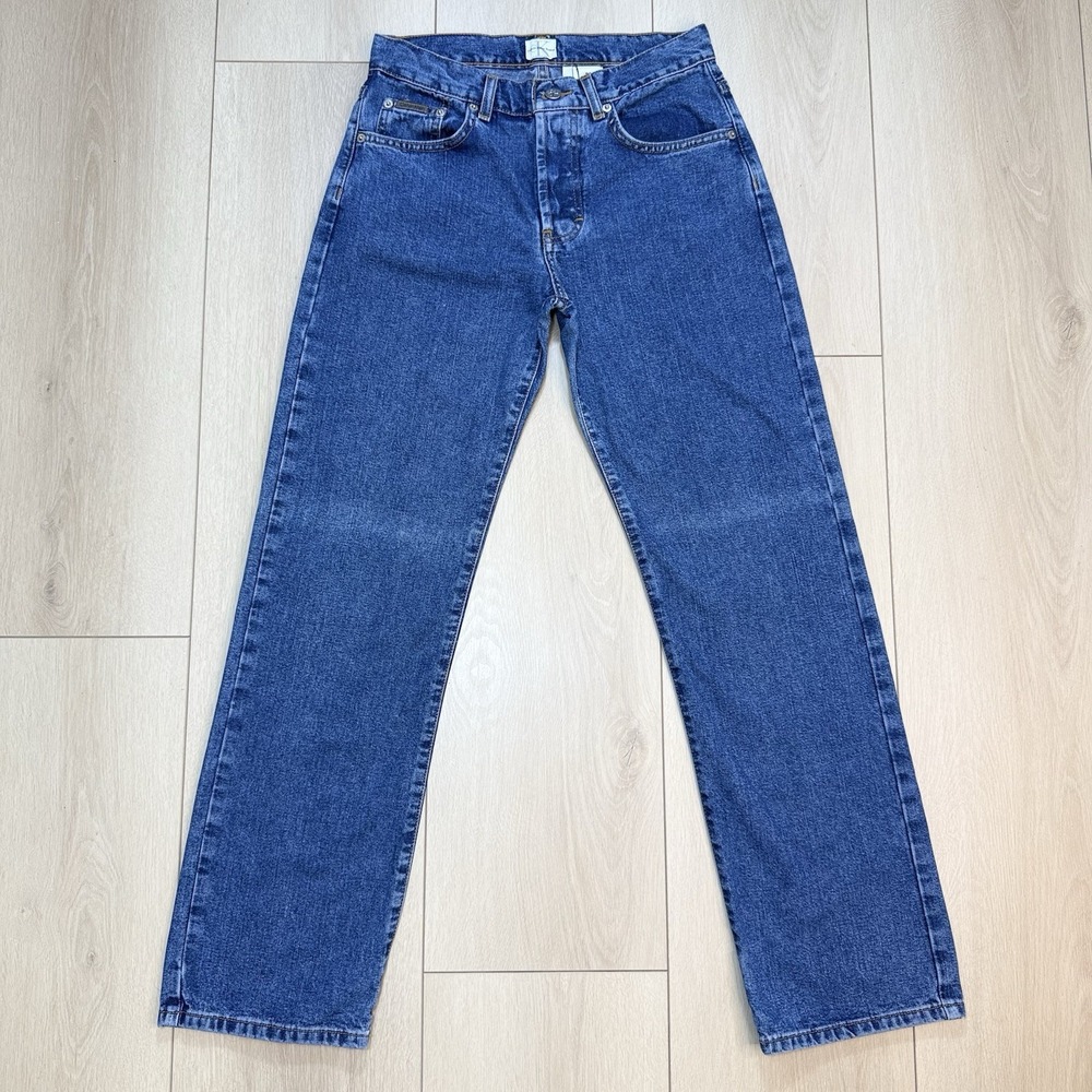 VTG Y2K Calvin Klein Jeans Juniors 3 Boyfriend Fit Blue Denim Made In Mexico 30"